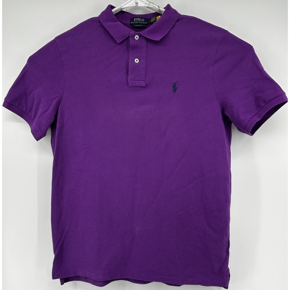 Polo Ralph Lauren Classic Fit Short Sleeve Polo Shirt Purple Men's Medium